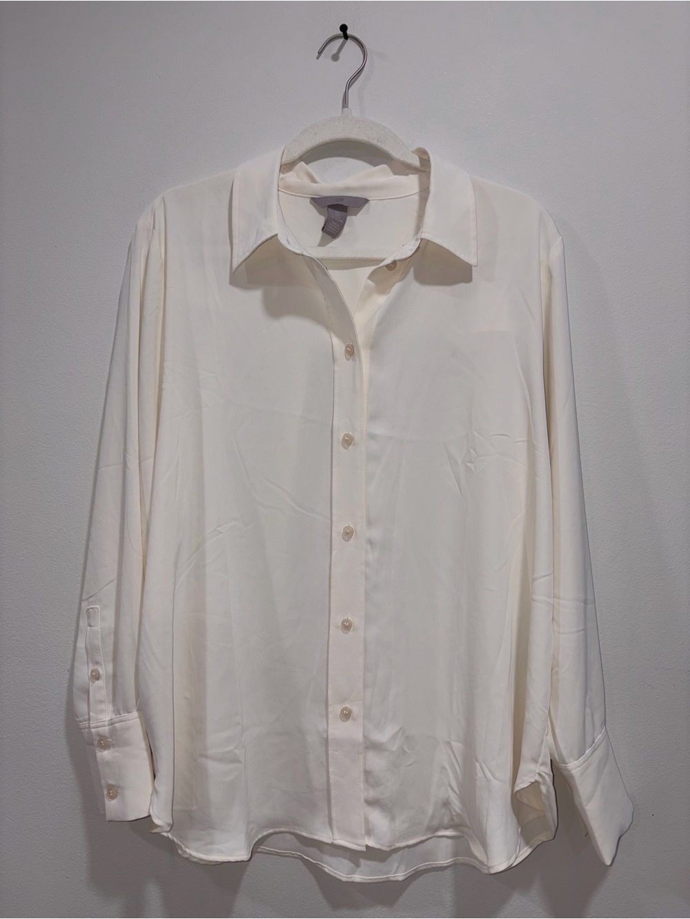 H&M Cream Button-Down Blouse